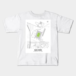 San Siro Map Design Kids T-Shirt